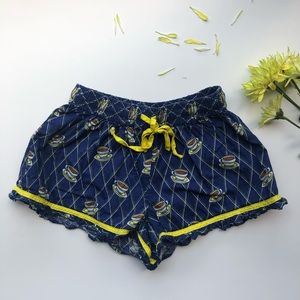 Porridge Coffee Print Lounge Shorts